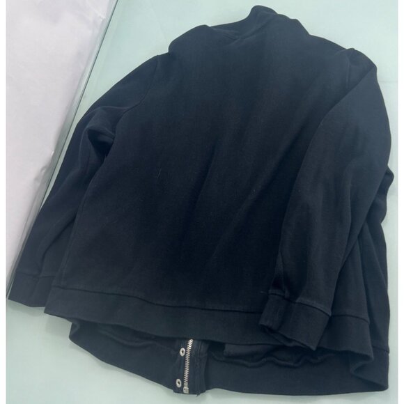 Lauren Ralph Lauren Jacket Womens Plus Size 2X Full Zip Ribbed Black 100% Cotton - Picture 2 of 3